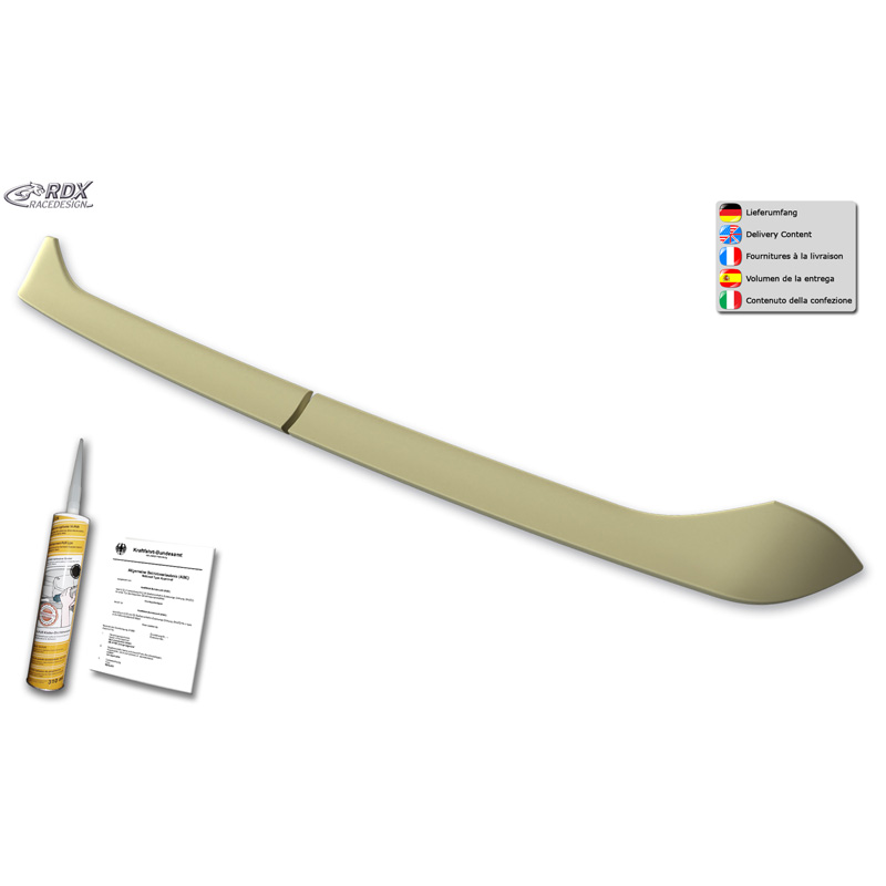 Becquet de toit sur mesure pour Citroën Jumpy/Spacetourer & Peugeot Expert/Traveller & Toyota Proace/Proace Verso 2016- Opel Vivaro/Zafire Life 2019- & Fiat Scudo/Ulysse 2022- (avec 2 portes arrières) (PUR-IHS)