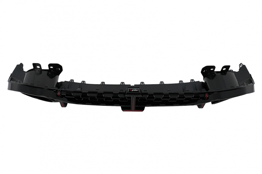 Diffuser passend voor Audi S3 Sedan 8Y RS-Look Zwart met sierstukken