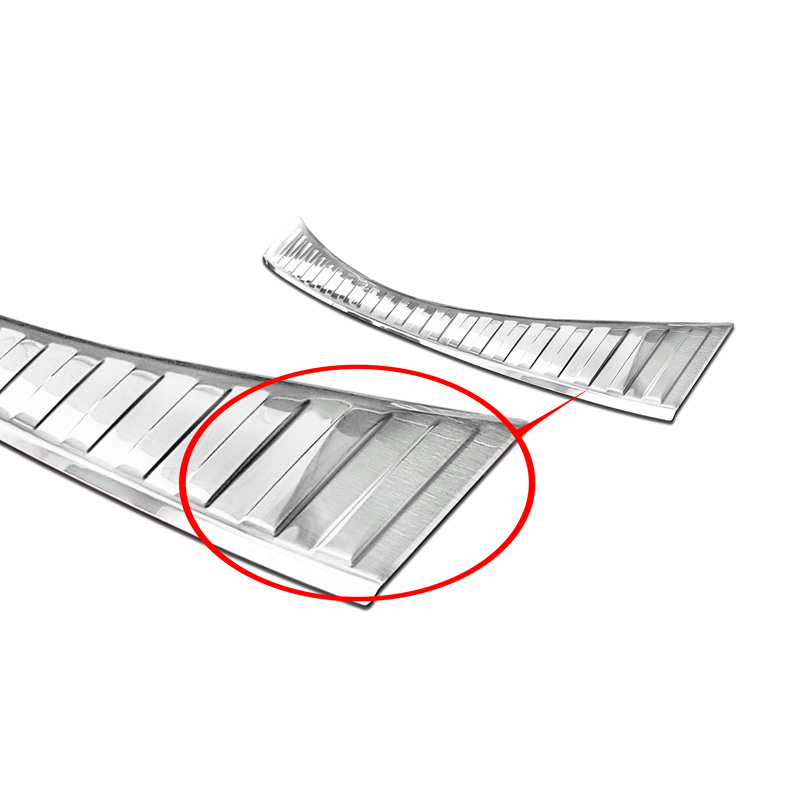 Protection de seuil arrière inox sur mesure pour Mitsubishi ASX Facelift 2019- 'Ribs'