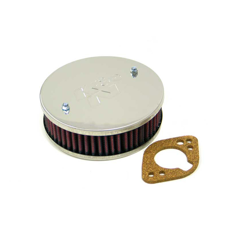 K&N Filtre à Air rond sur mesure pour carburateur Stromberg 150, diamètre 150 mm, Hauteur d'assemblage 45mm (56-9312)