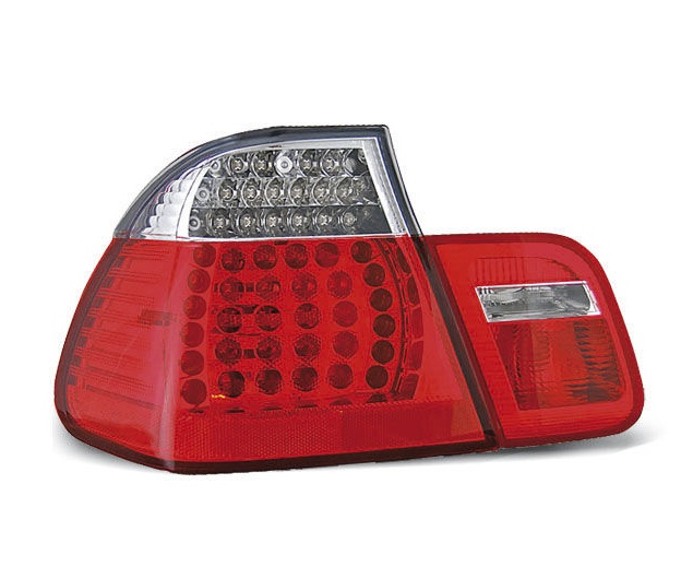 Feux arriere BMW E46 Sedan 98-01 LED facelift rouges/blanc