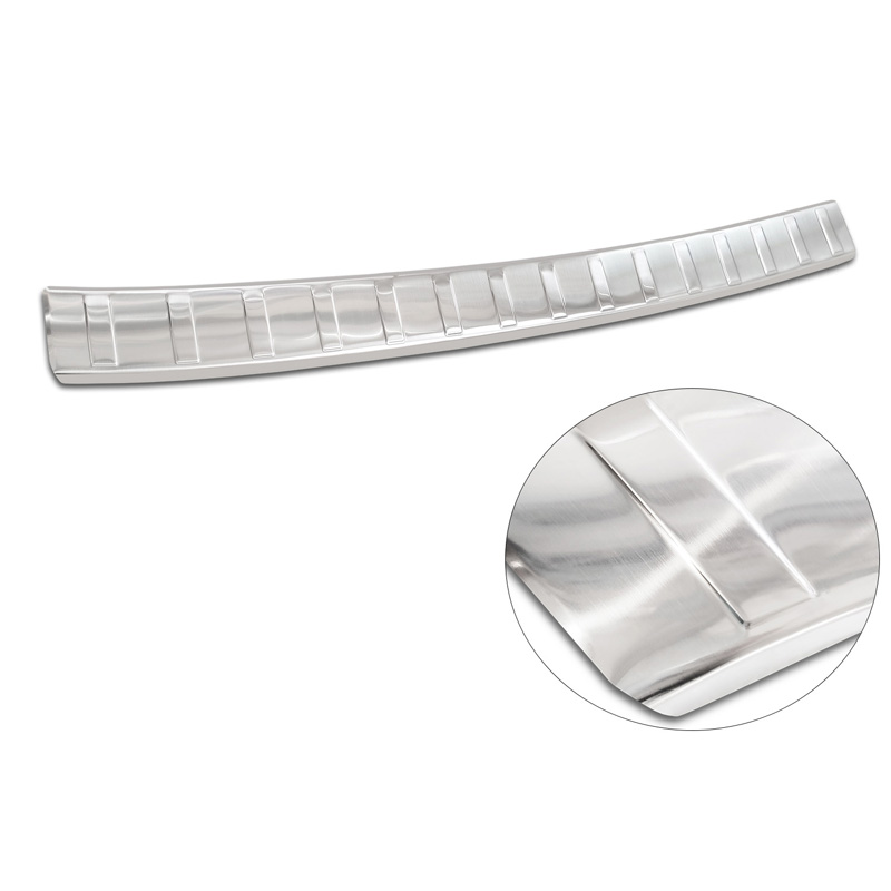 Protection de seuil arrière inox sur mesure pour Peugeot 308 III HB & SW 2021- 'Ribs'