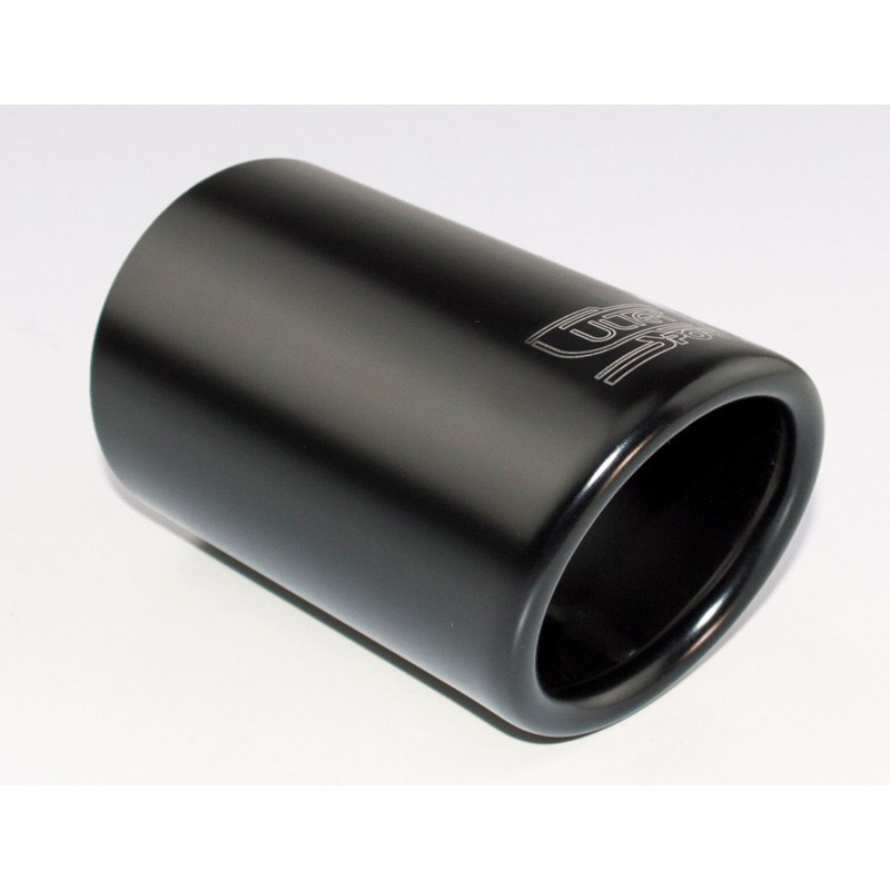 Ulter Sport Embout d'échappement - Ronde Ø70mm - Longueur 120mm - Montage 40-60mm - Inoxydable Noir