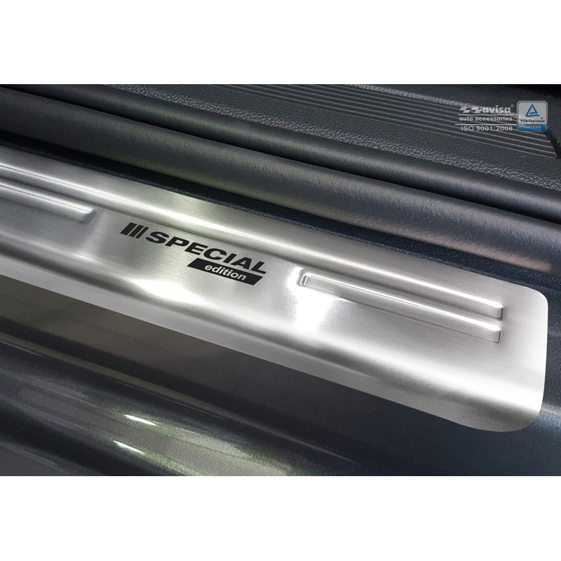 Seuils de portes inoxydable sur mesure pour Volkswagen Touran III 2015- - 'Special Edition' - 4-pièces