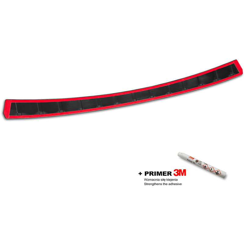 Avisa Protection de seuil arrière inox noir mat sur mesure pour Dacia Bigster 2024- 'Ribs'