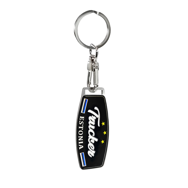 Porte-clés en acier inoxydable - Trucker/Estonia