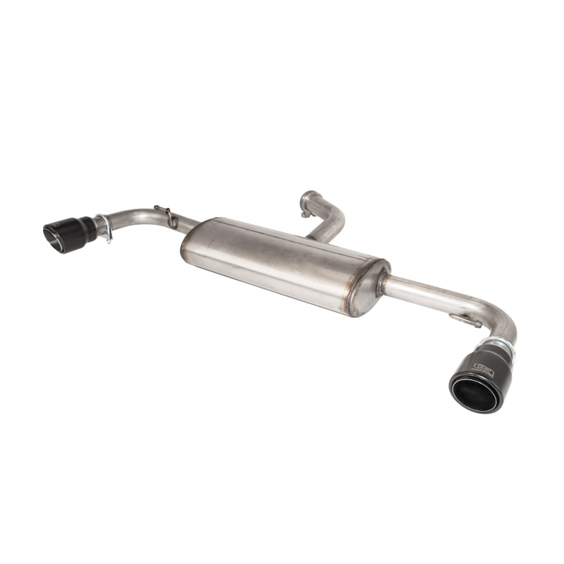 Échappement Inxoydable double sur mesure pour Volkswagen Golf VI HB 1.4i 59kW/1.4TSi 90/118kW/2.0TDI 81/103kW 2008- 90mm Noir 'Dual-Wall'