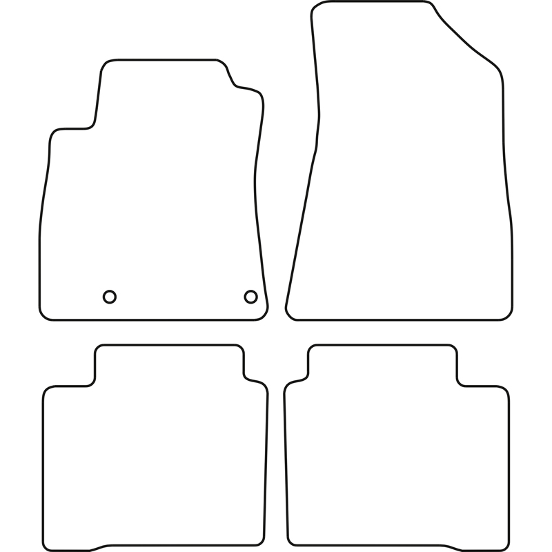 Set de tapis de sol en velours sur mesure pour Kia Niro II Hybrid 2022-