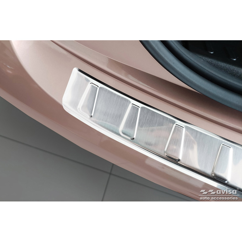 Protection de seuil arrière inox sur mesure pour Fiat 500e Berlina, 3+1 & Cabrio 2020- 'Ribs'
