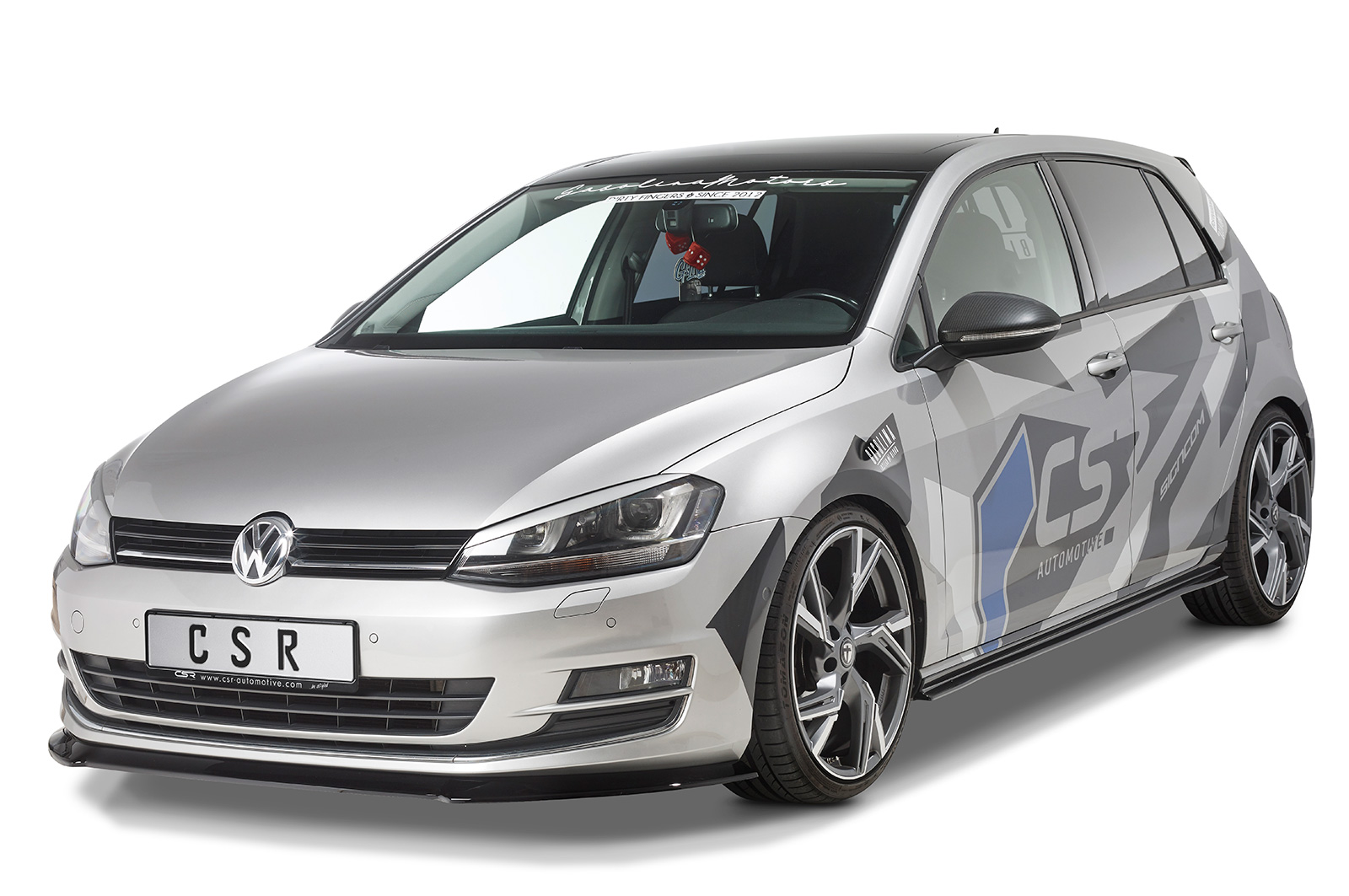 Zijskirts Volkswagen Golf 7 CSR Glans Zwart