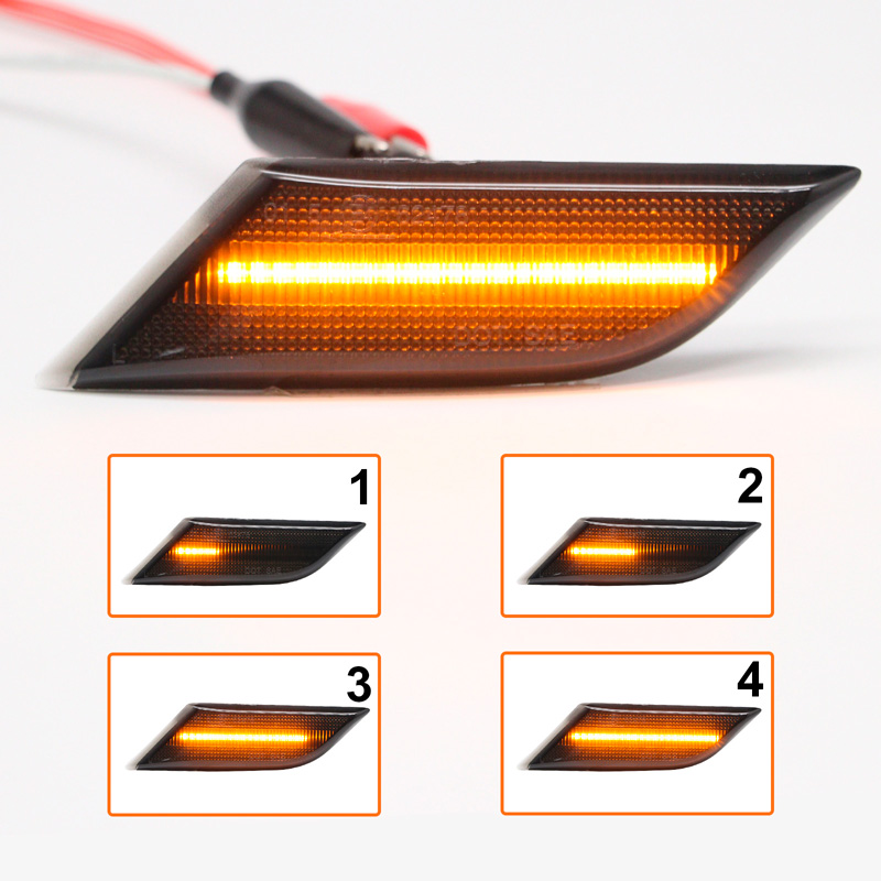 Set de Clignotants Latéraux LED sur mesure pour Volkswagen Transporter T6.1 2020-2022 - Fumée - incl. Feux Dynamiques