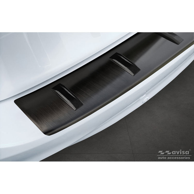 Protection de seuil arrière inox noir sur mesure pour Mazda 6 III (GJ) Combi 2012- 'STRONG EDITION'