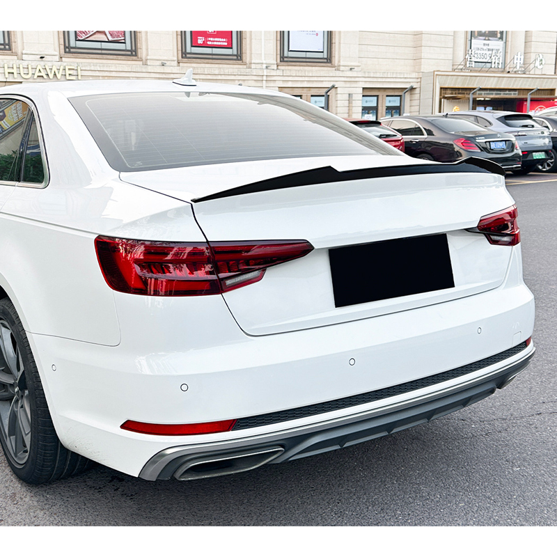 Spoiler arrière sur mesure pour Audi A4 (B9) Sedan 2015-2024 (ABS Noir Luisant)