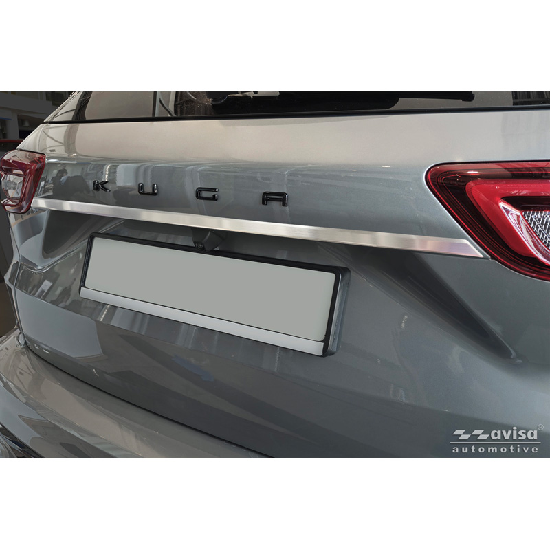 Avisa Revêtement d'habillage du hayon du coffre inox brossé sur mesure pour Ford Kuga III 2019-2024 & Facelift 2024-