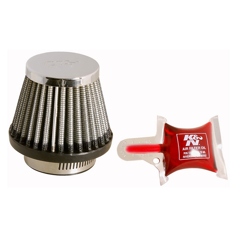 K&N Filtre à Air Universel Conique 43mm raccordement, 76mm de base, 51mm en haut, 60mm hauteur (RC-2490)