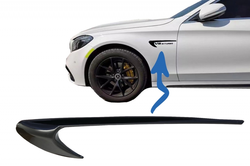 Zijscherm Grill Mercedes E-Klasse W213 C-Klasse W205 Glans zwart