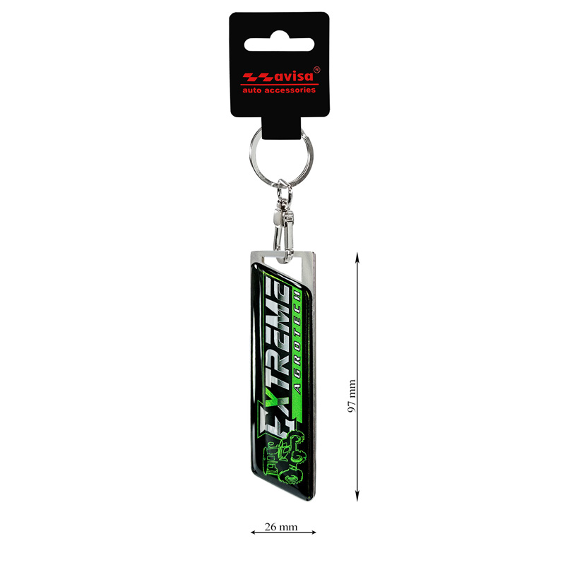 Porte-clés en acier inoxydable - Extreme Agrotech 3D