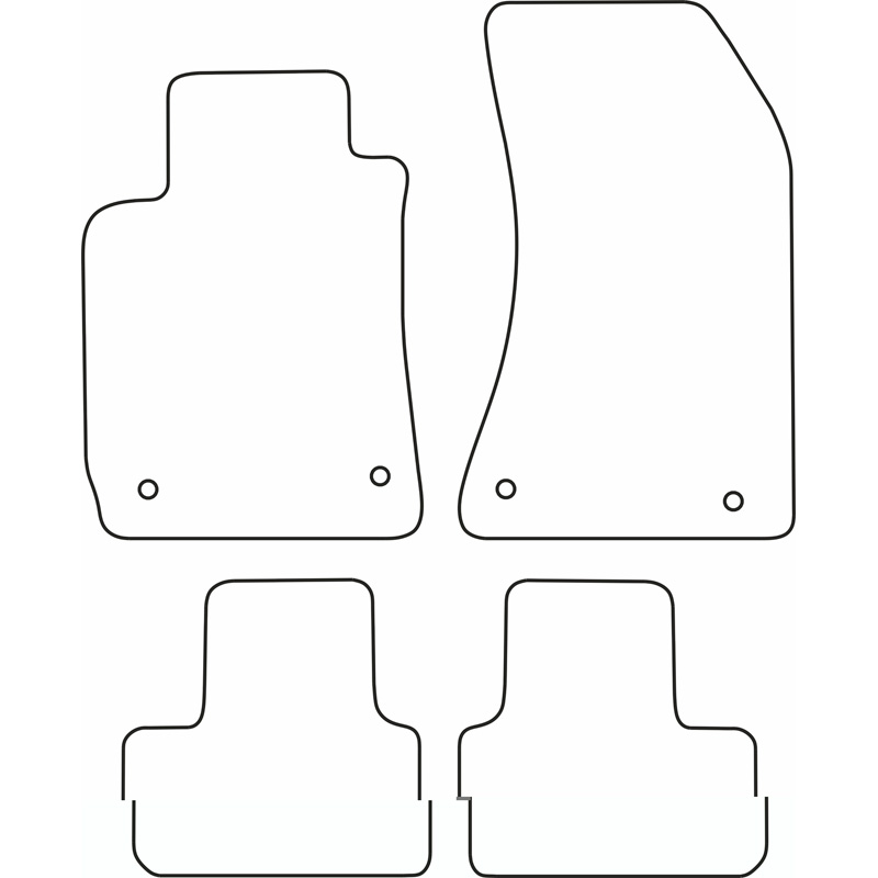 Set de tapis de sol en velours sur mesure pour Alfa Romeo 159 2010-