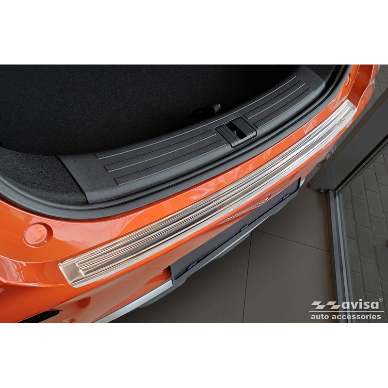 Protection de seuil arrière inox sur mesure pour MG ZS FL 2019-2024 'British Flag'