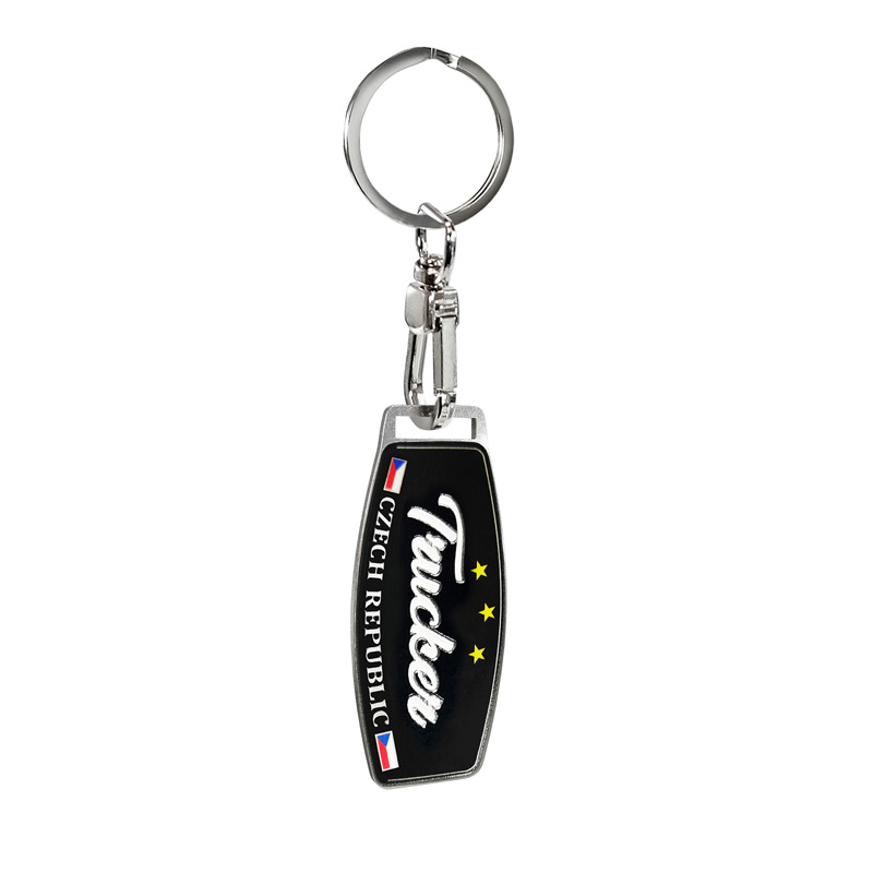 Porte-clés en acier inoxydable - Trucker/Czech Republic