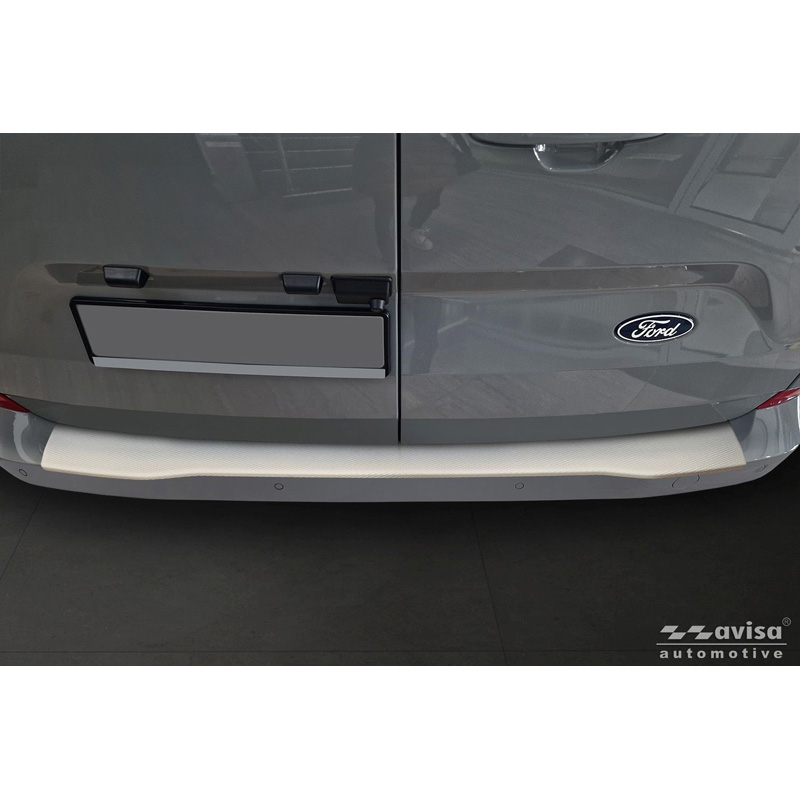 Avisa Protection de seuil arrière inox sur mesure pour Ford Transit Custom II / Tourneo Custom II 2023- & VW Transporter T7 2024- '5WL'