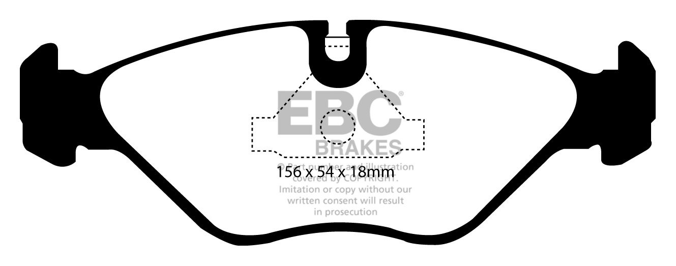 EBC Brakes SAAB 9000 2.3 Turbo 88-94 Remblokken voorzijde redstu