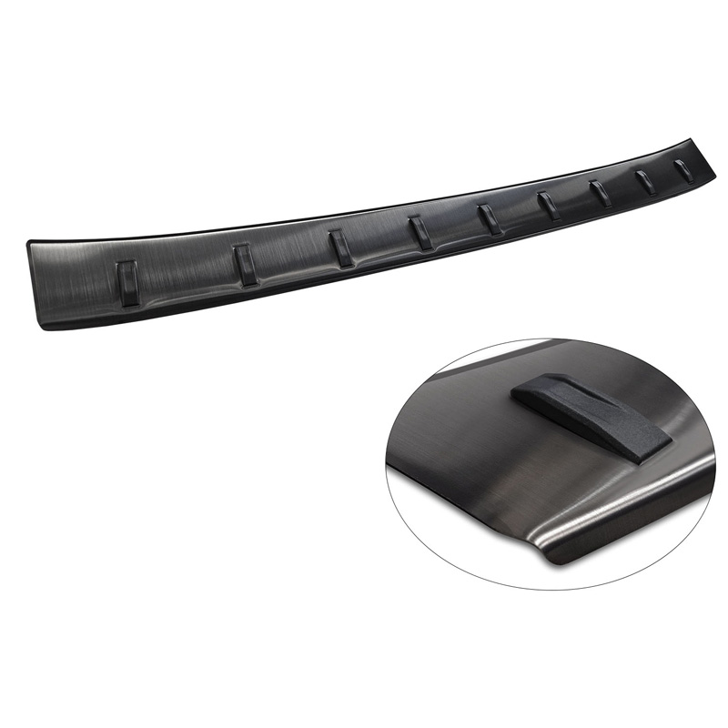 Protection de seuil arrière inox noir sur mesure pour Volkswagen ID.Buzz + Cargo 2022- 'STRONG EDITION'