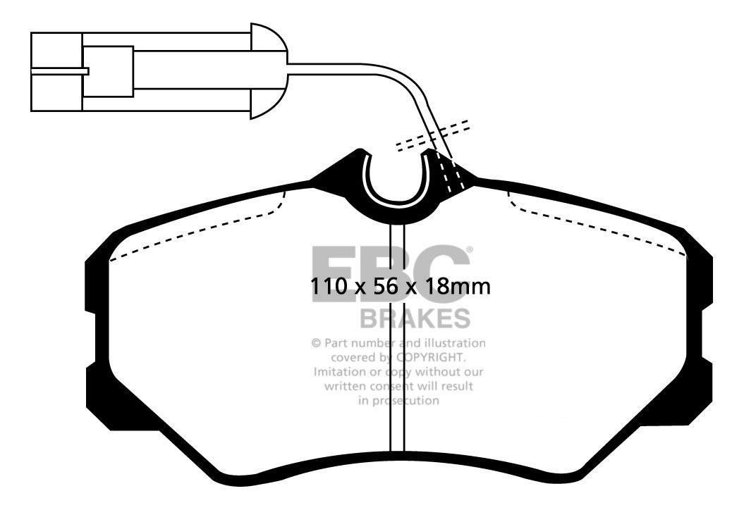 EBC Brakes FIAT Croma 2.5 D 89-93 Remblokken voorzijde