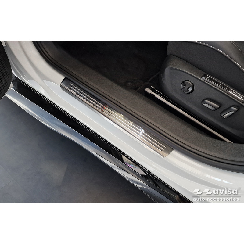 Seuils de portes inoxydable sur mesure pour Volkswagen ID.7 2023- & ID.7 Tourer 2024- 'Lines' - 4-pièces