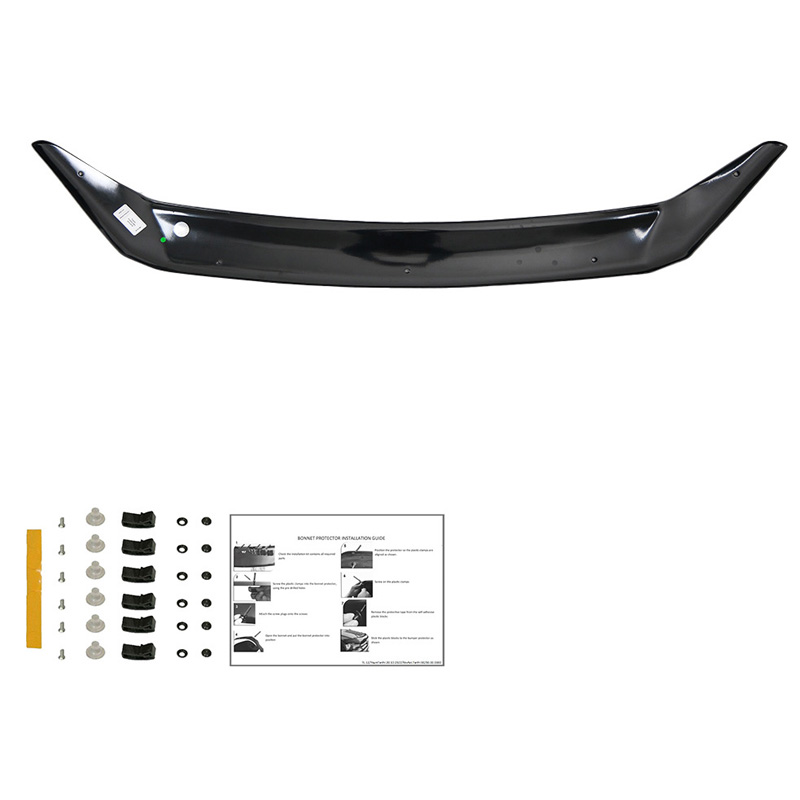 Protection du capot sur mesure pour Ford Transit Custom MK1 2012-2018 - Noir brillant