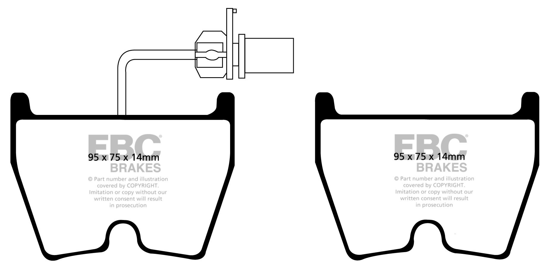 EBC Brakes VW Phaeton 5.0 TD (8 Pad Set) 2004-2007 Remblokken vo