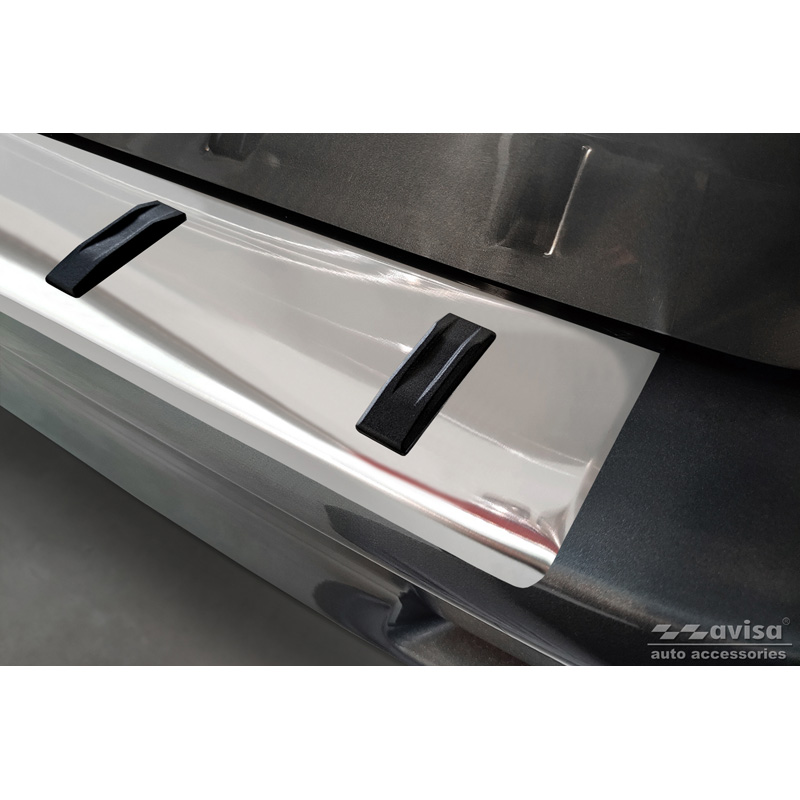 Protection de seuil arrière inox sur mesure pour Mercedes Vito / Classe V 2014-2019 & Facelift 2019- (hayon) 'STRONG EDITION'