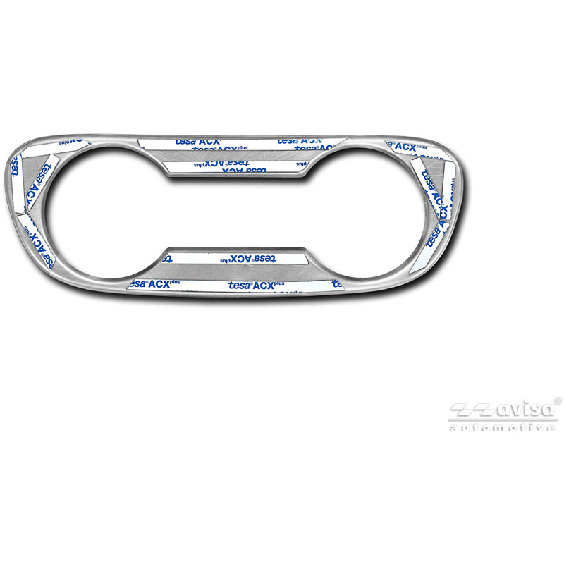 Avisa Enjoliveurs pour porte-gobelet Acier Inox sur mesure pour Mercedes Vito Tourer W447 Facelift 2024- - Argent