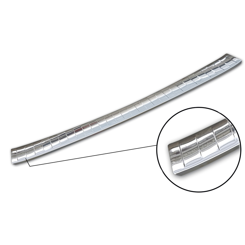 Protection de seuil arrière inox sur mesure pour Seat Leon IV ST Sportstourer incl. FR & Cupra Leon Sportstourer 2020-2024 & FL 2024- 'Ribs'