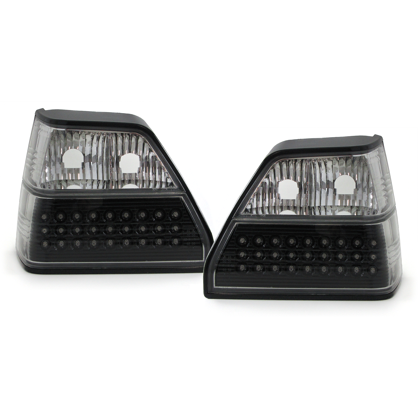 Feux arriere VW Golf II LED rouges/blanc cristal