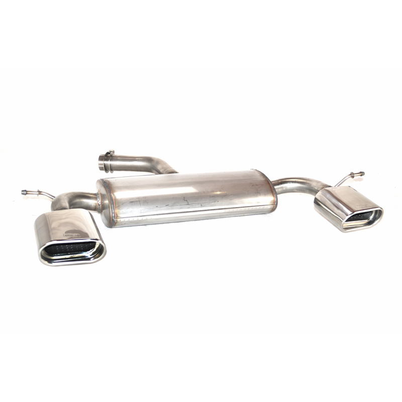 Échappement inoxydable double sur mesure pour Volkswagen Golf VI HB 3/5-portes 1.4i 59kW/1.4TSi 90/118kW/2.0TDI 81/103kW 2008- 145x75mm