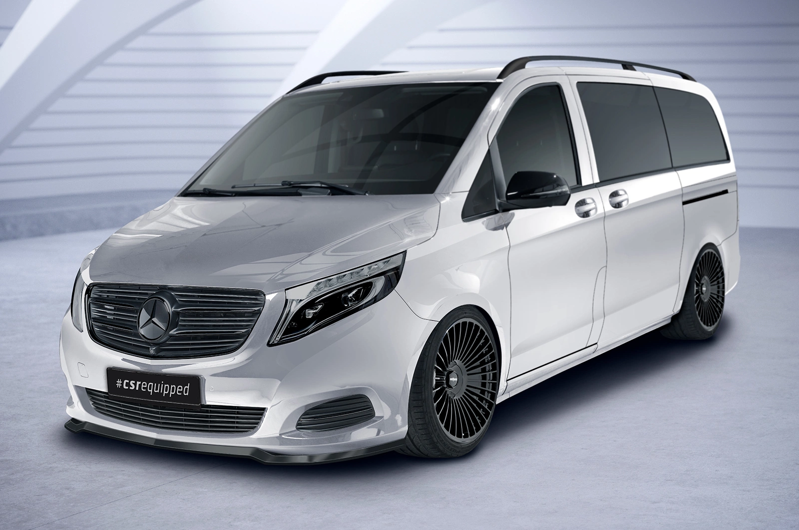Voorspoiler Mercedes-Benz V-Klasse 447 Glans Zwart – CSR Automotive