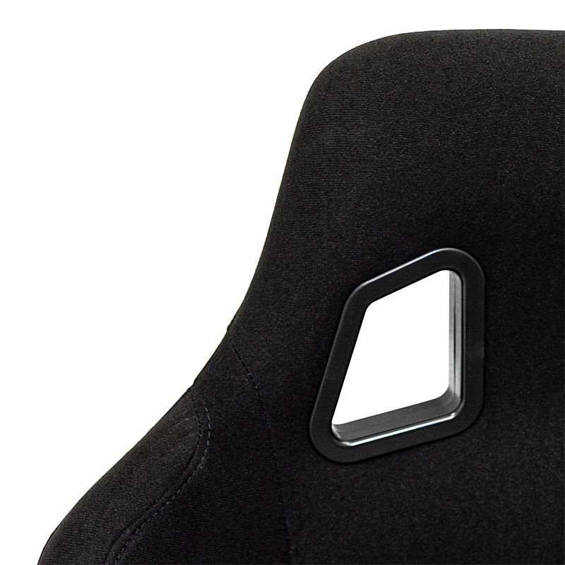 Siège baquet 'MO' - Noir - Dossier fixe en polyester - incl. glissières