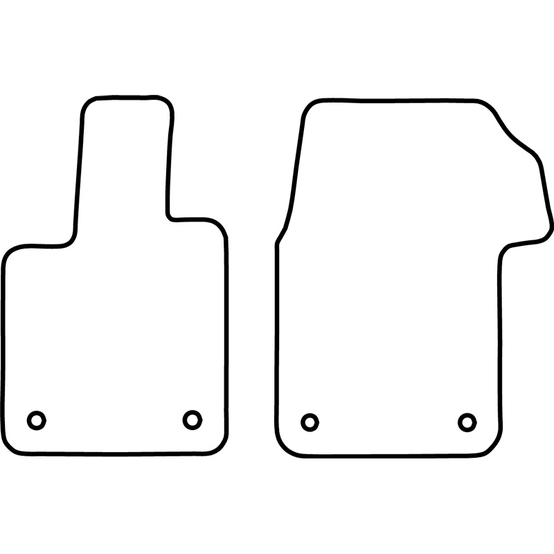 Set de tapis de sol sur mesure pour Volkswagen Transporter T7 Multivan 2021- (seulement avant)