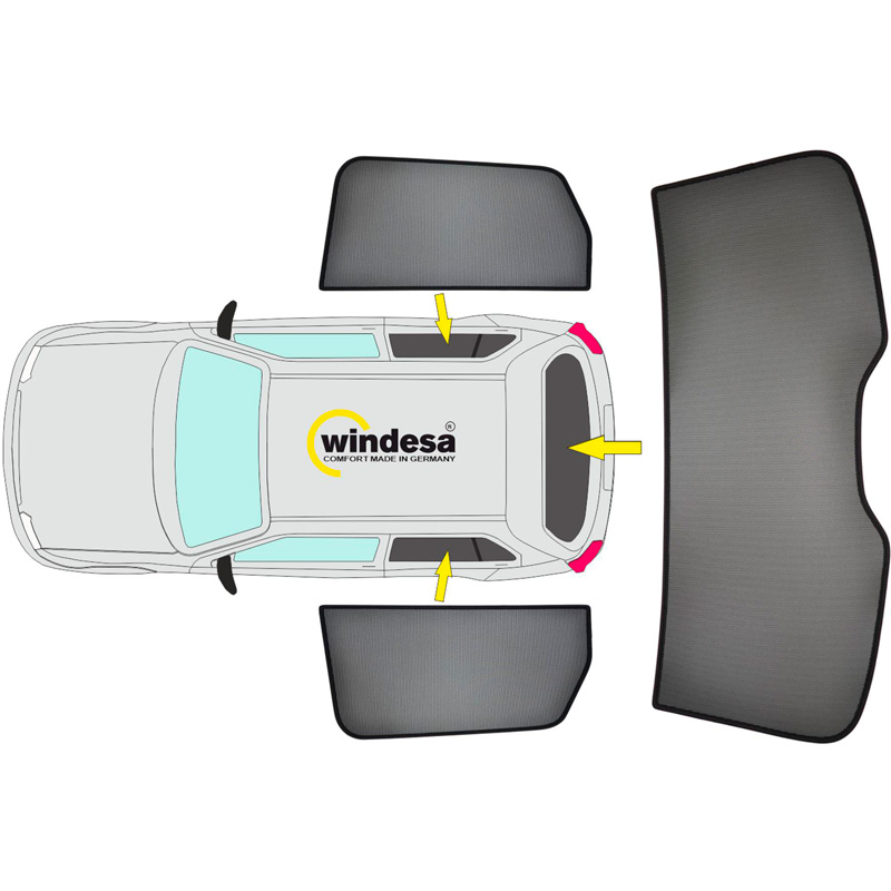 SunClip Protection visuelle & solaire sur mesure pour Kia Niro II (SG2) 2022-