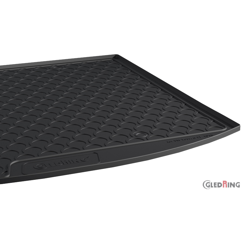 Coquille coffre-arrière Rubbasol (caoutchouc) sur mesure pour Volkswagen Touran 2003-2015 (5-personnes) (Sol en haut)