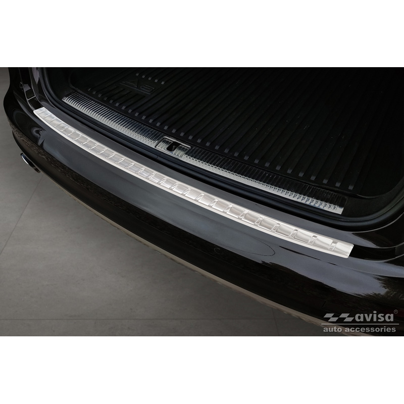 Protection de seuil arrière inox sur mesure pour Audi A6 Allroad 2011-2018 'Ribs'