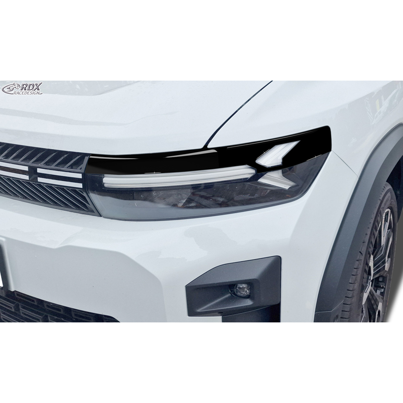 RDX Spoilers de phares sur mesure pour Dacia Duster III & Dacia Bigster 2024- (ABS Noir Brillant)