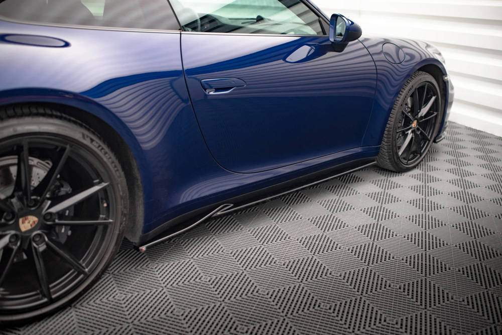 Zijskirts V.1 Porsche 911 Carrera 992 Aero Pack Maxton Glans Zwart