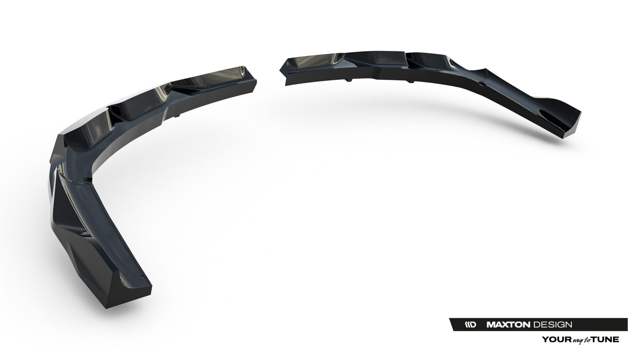 Diffuser passend voor BMW X3 M-Pack G45 Glans Zwart