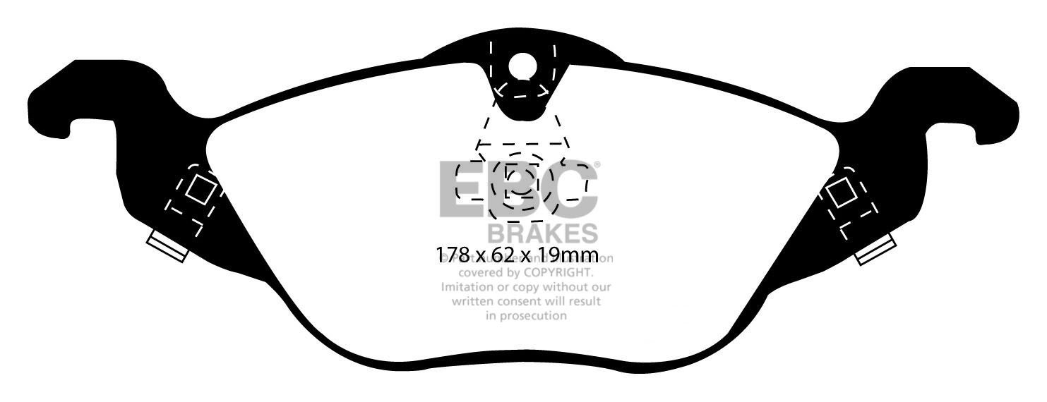 EBC Brakes VAUXHALL (OPEL) Astra 1.7 TD 98-2001 Remblokken voorz