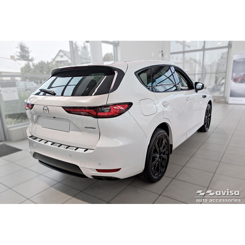 Protection de seuil arrière inox sur mesure pour Mazda CX-60 (KH) 2022- 'STRONG EDITION'