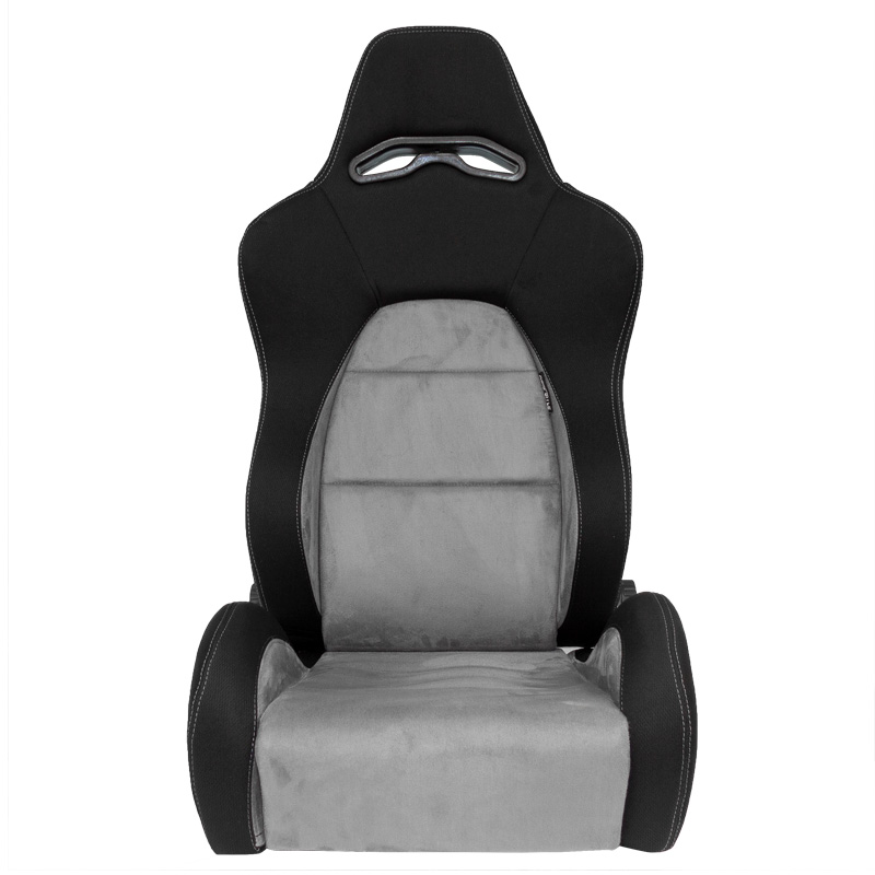 Siège baquet 'Eco Soft' - Noir/Gris - Dossier réglable - incl. glissières