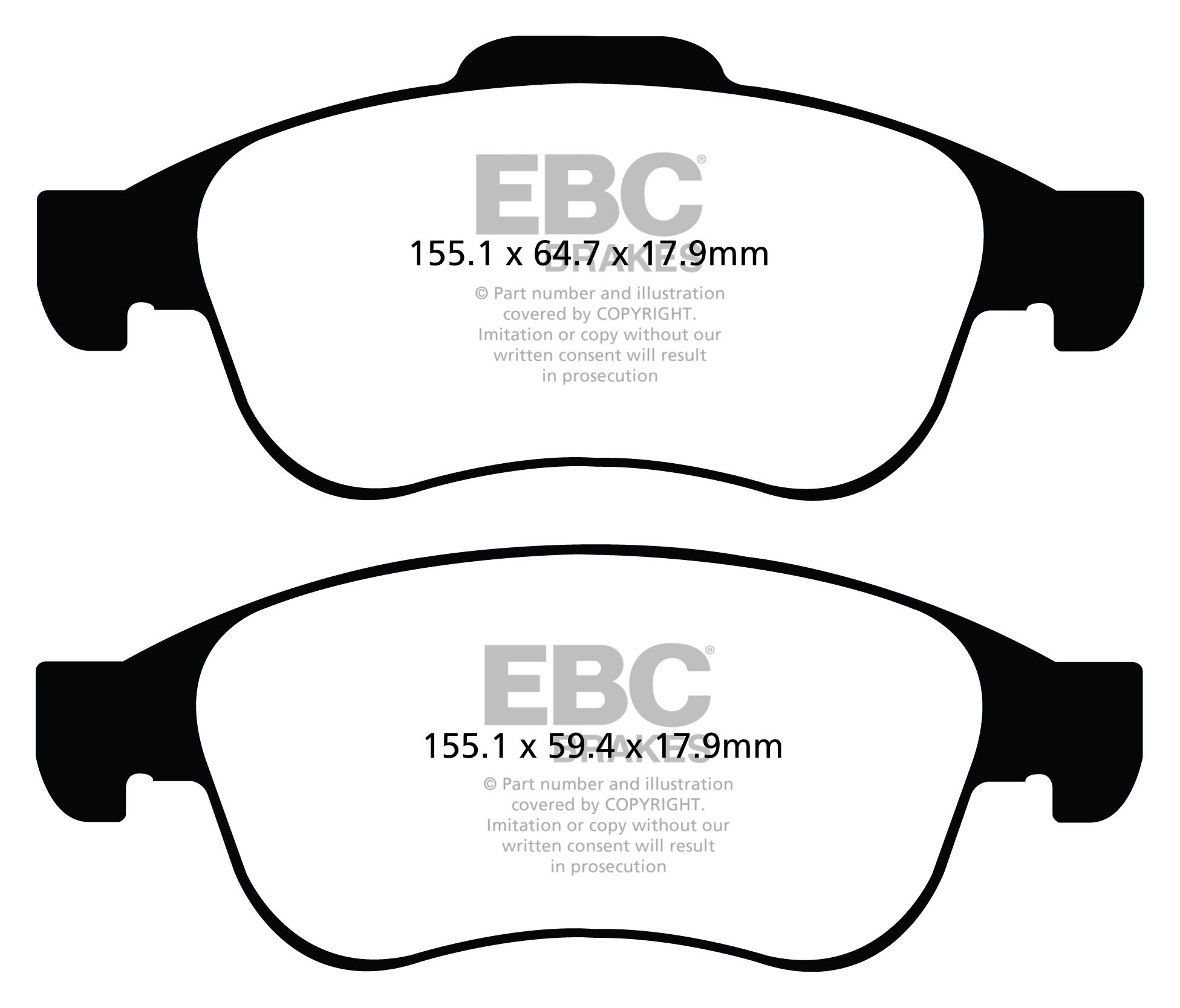 EBC Brakes RENAULT Megane Coupe 1.9 TD (130) 2009-.. Remblokken