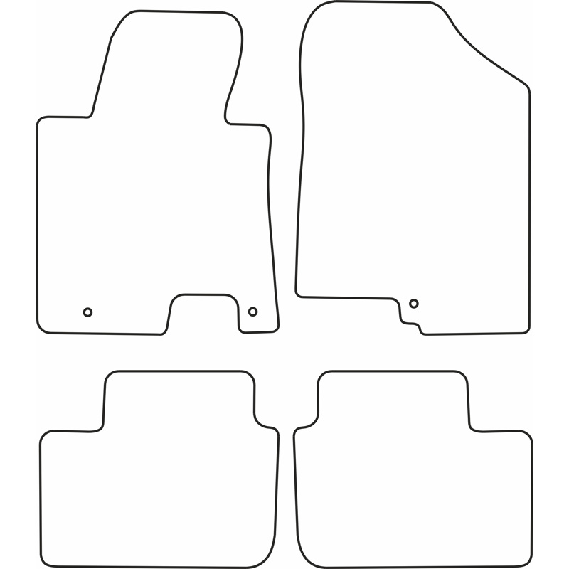 Set de tapis de sol en velours sur mesure pour Kia Cee'd 2013-2015